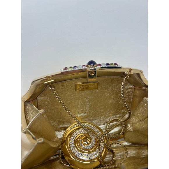 Vintage Judith Leiber Convertible Minaudiere with Crystal and Gemstone Clasp - Picture 9 of 10